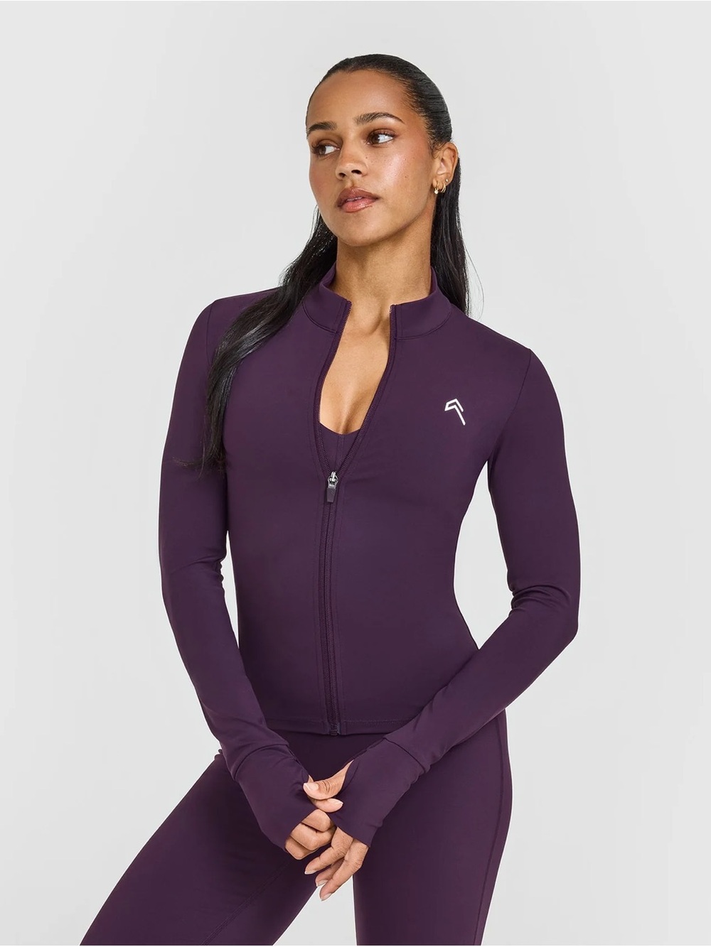 Oner Active Women's BlackBerry Purple Unified Jacket Purple Logo